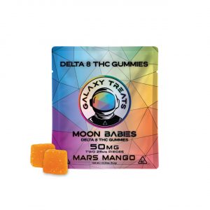 Galaxy Treats Moon Babies Delta 8 Gummies 2 Pack ( 25 mg Per Gummy) 50mg Mars Mango