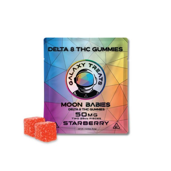 Galaxy Treats Moon Babies Delta 8 Gummies 2 Pack ( 25 mg Per Gummy) 50mg Starberry