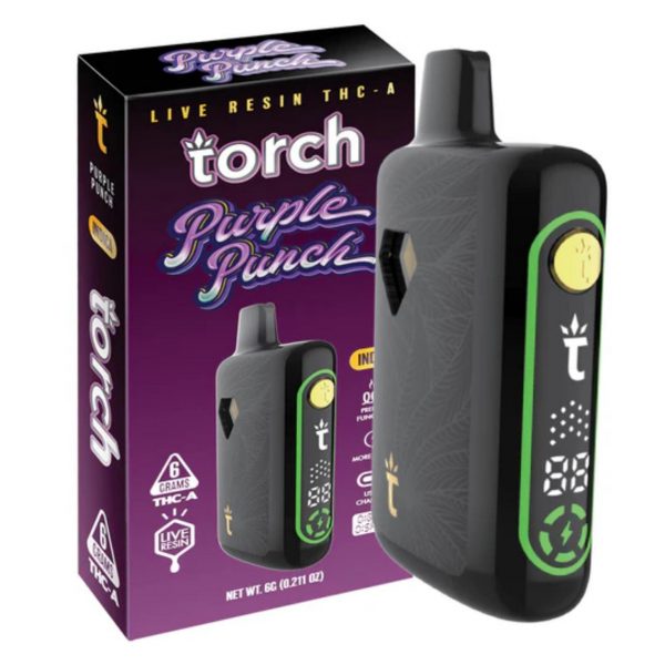 TORCH Pulse THC-A Live Resin Disposable 6G Purple Punch Indica