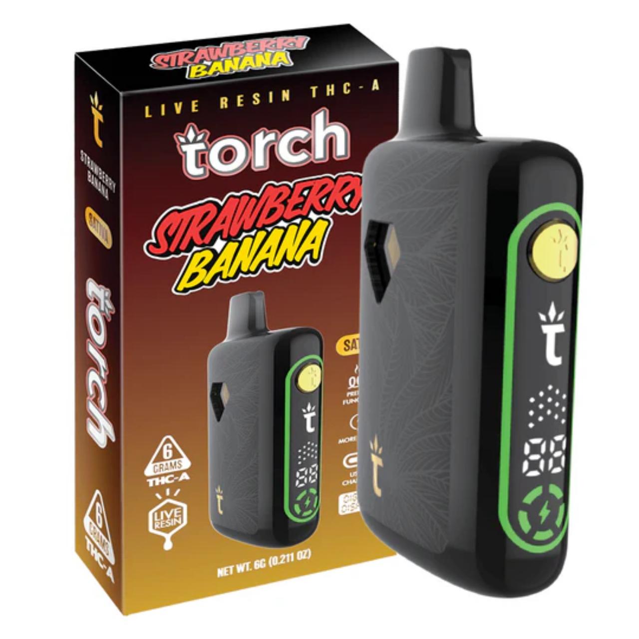 TORCH Pulse THC-A Live Resin Disposable 6G Strawberry Banana
