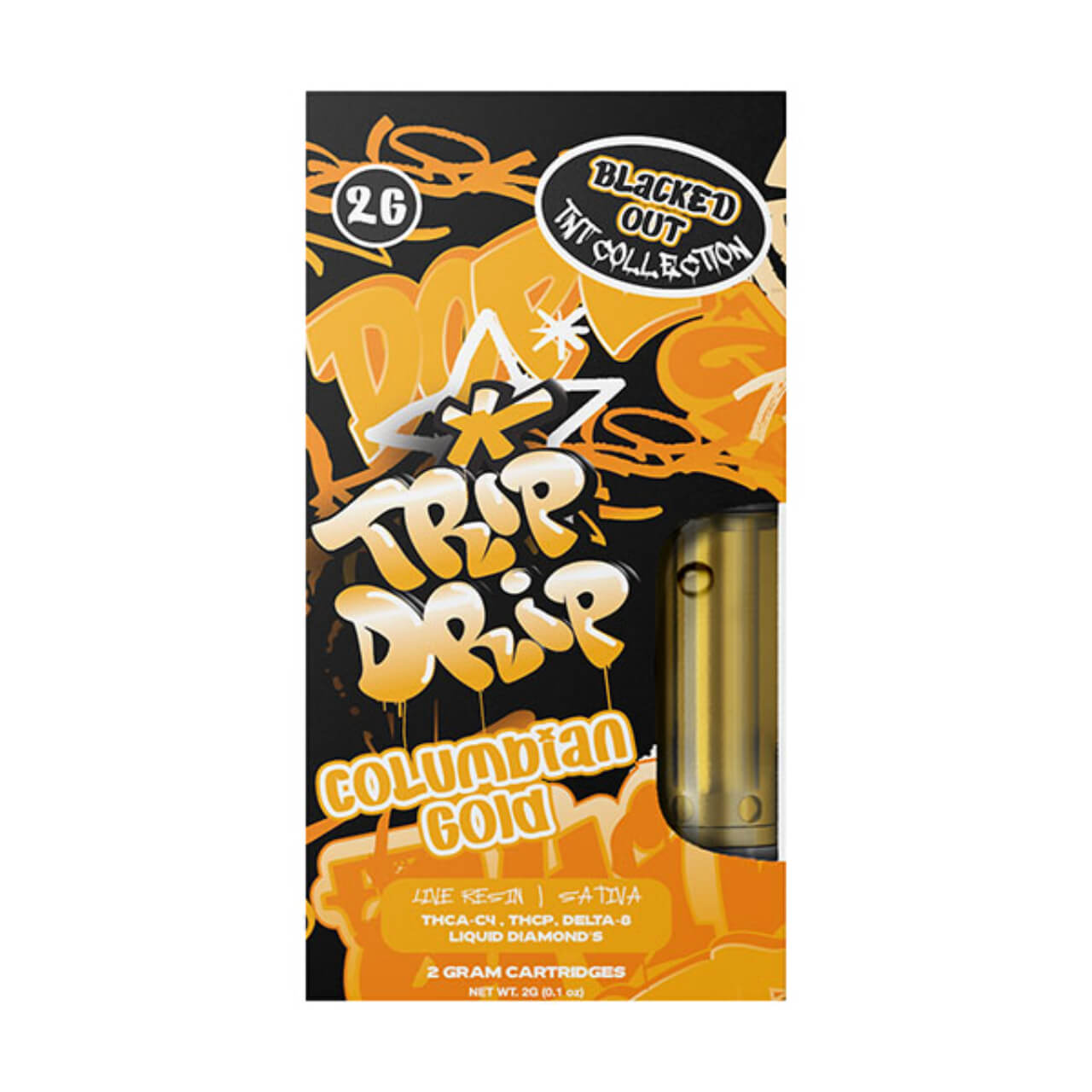 Trip Drip Blacked Out TNT Collection Live Resin THC-A Cartridge | 2G