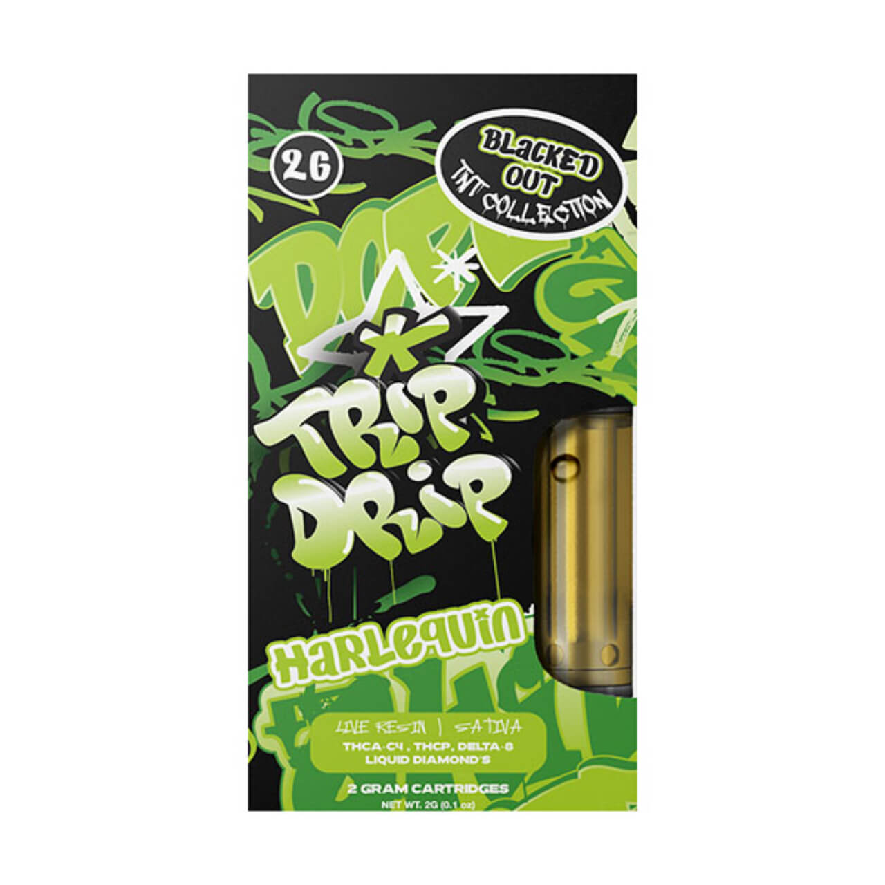 Trip Drip Blacked Out TNT Collection Live Resin THC-A Cartridge | 2G