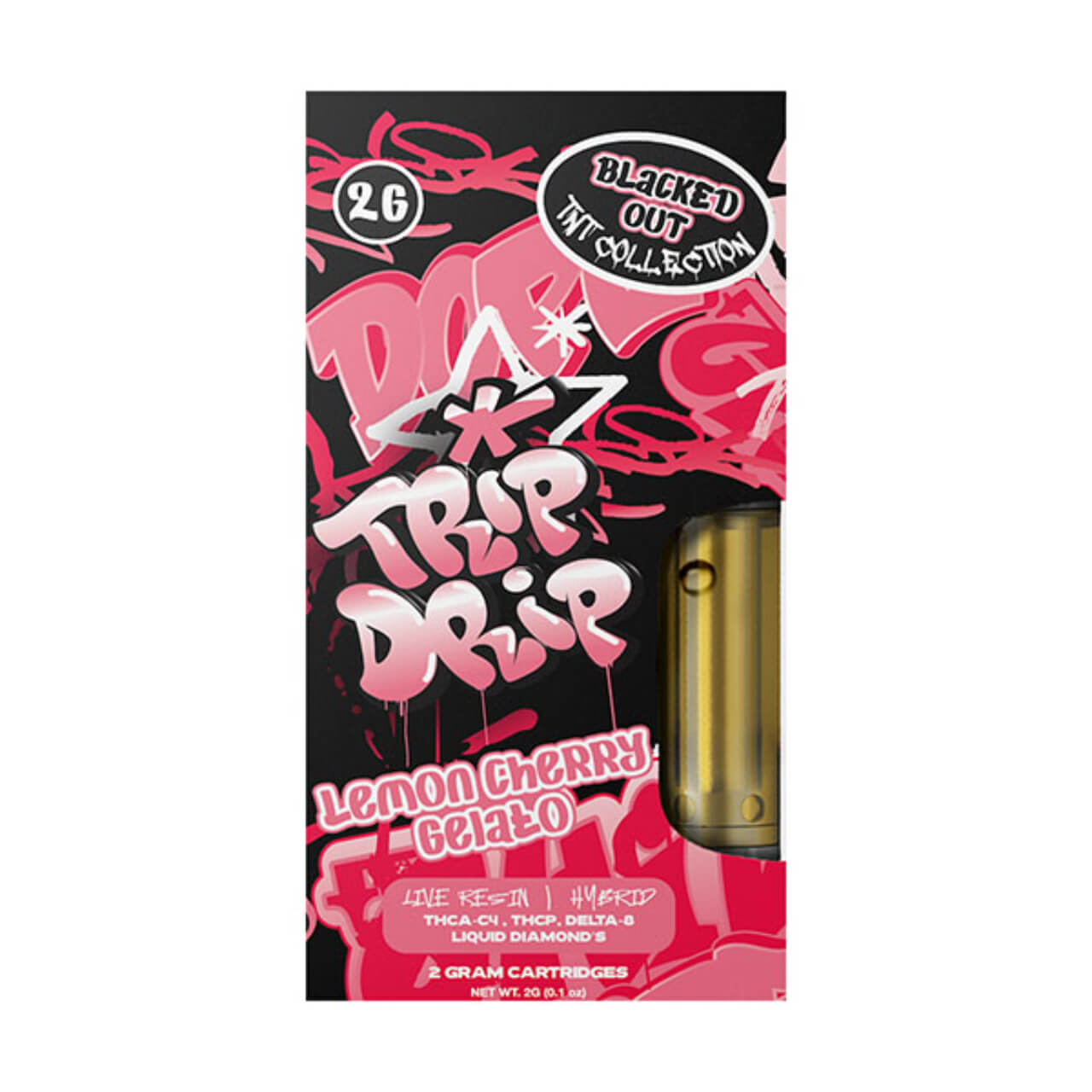 Trip Drip Blacked Out TNT Collection Live Resin THC-A Cartridge | 2G