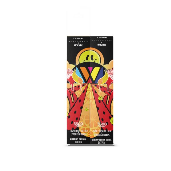 Wonderbrett-x-Sugar-Live-Resin-3.5G-Disposable-2PK-Orange-BananaStrawberry-Bliss.