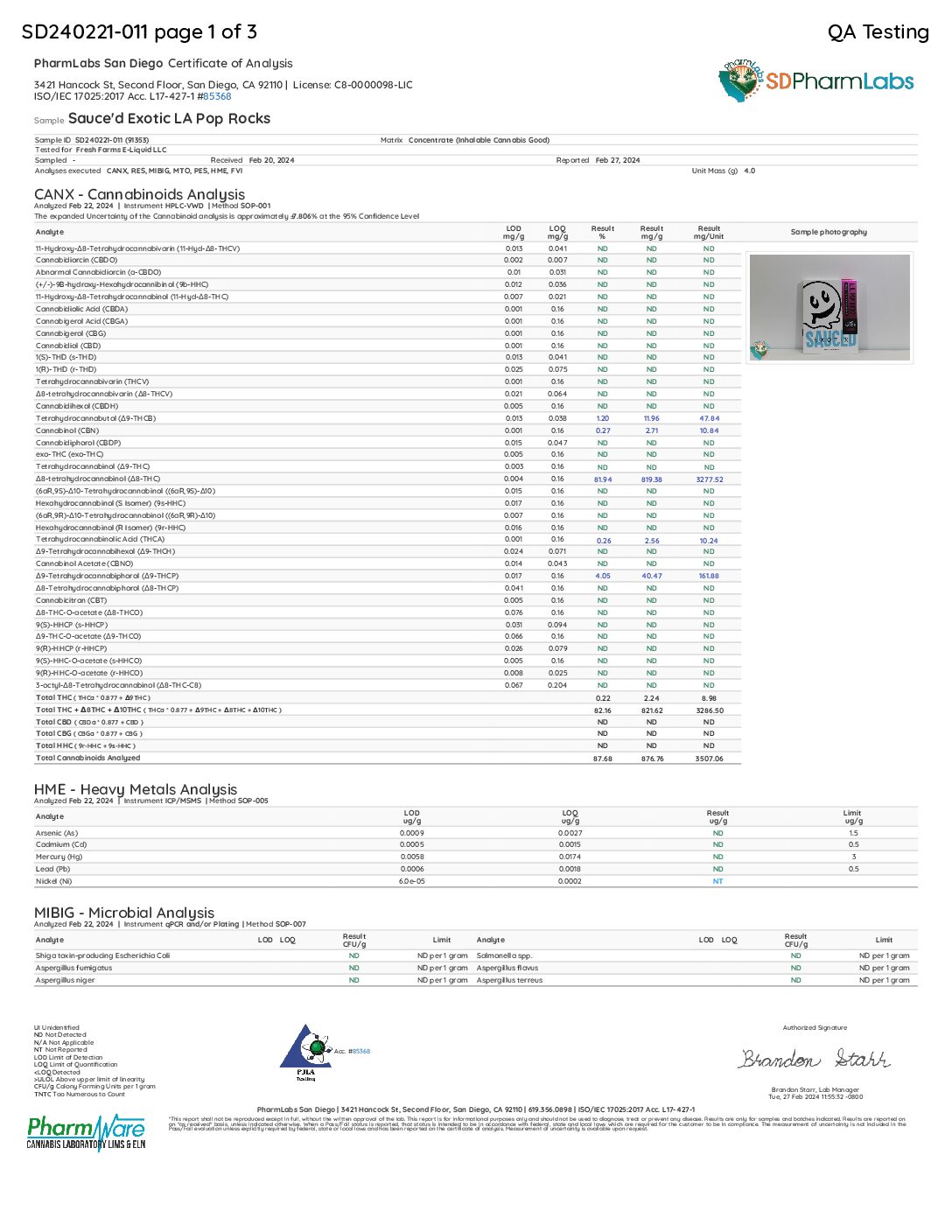 Half Bak'd Sauce'D Exotix Disposable | 4G
