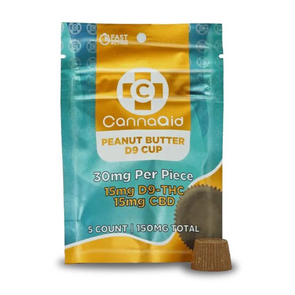 CannaAid D9/THC 150MG Peanut Butter Cup Bag