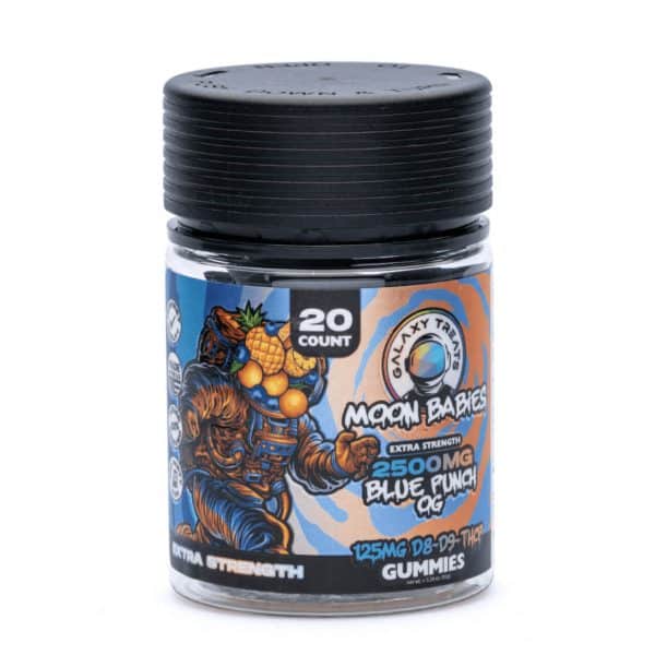 Galaxy Treats Moon Babies Extra Strength D8/D9/THCP Gummies 2500MG Blue Punch OG