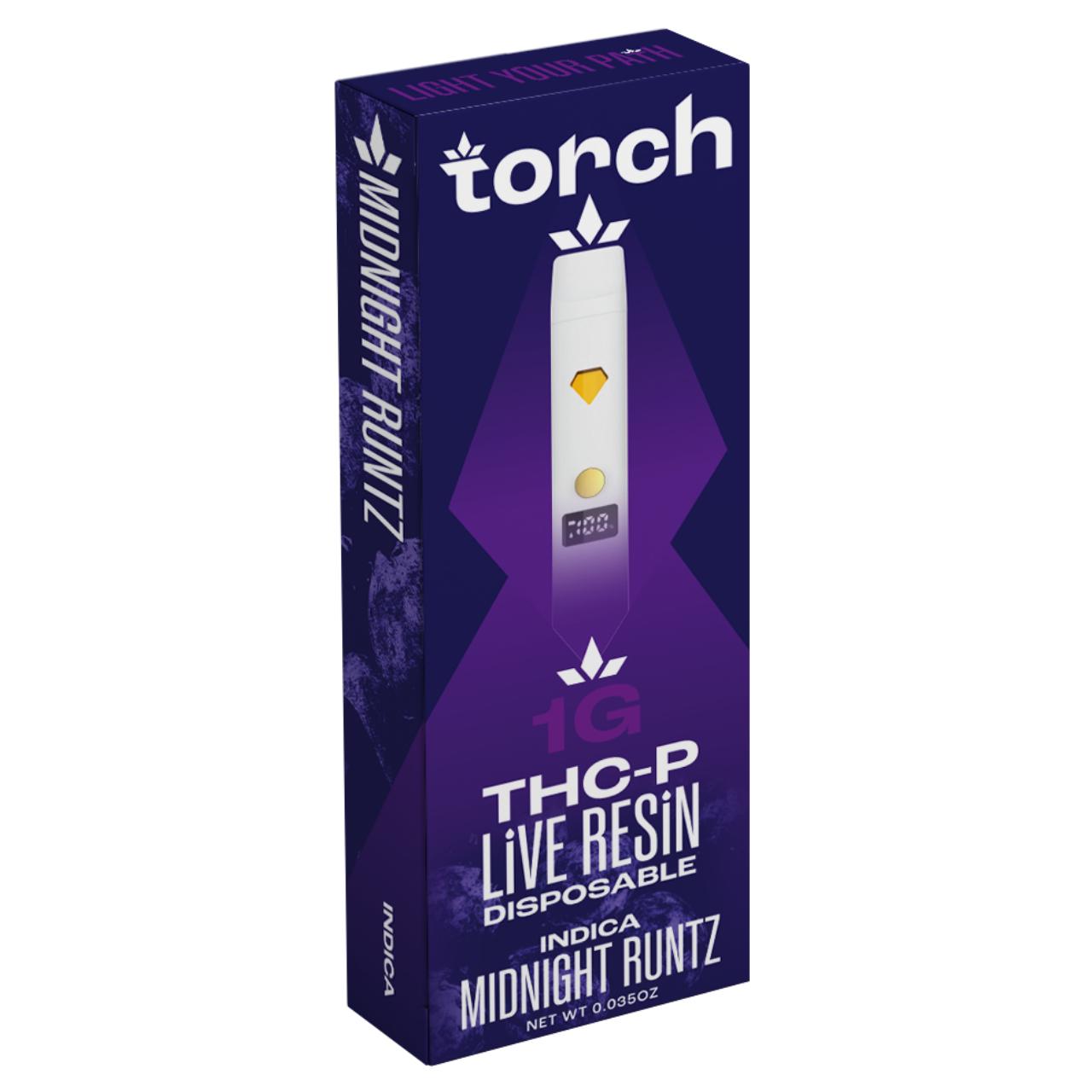 Torch THC-P Live Resin Disposable 1G Midnight Runtz