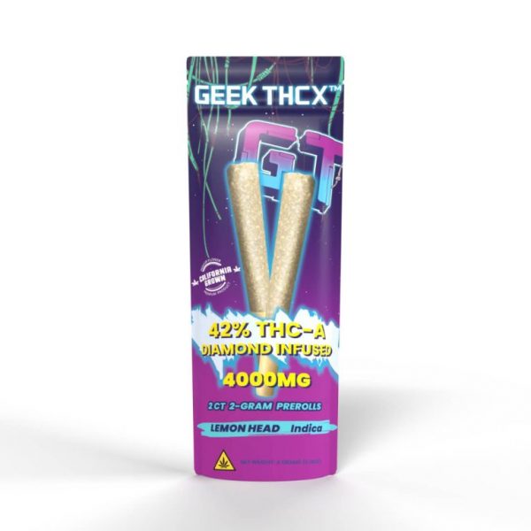 Geek THCX THC-A Diamond Infused Prerolls 4G 2CT