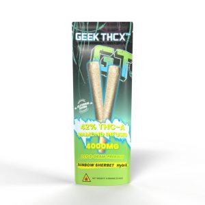 Geek THCX THC-A Diamond Infused Prerolls 4G 2CT