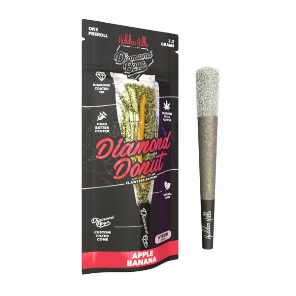Hidden Hills Club x Diamond Boyz Diamond Donut 2.2G Pre Roll – 1CT