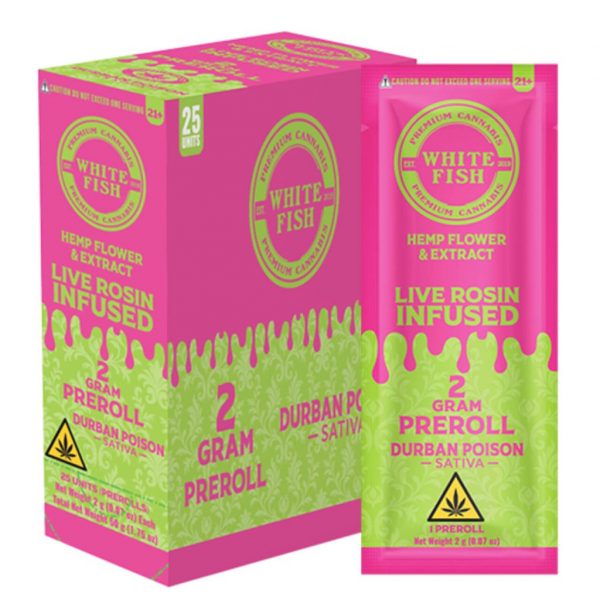 White Fish Live Rosin Infused Prerolls 2G