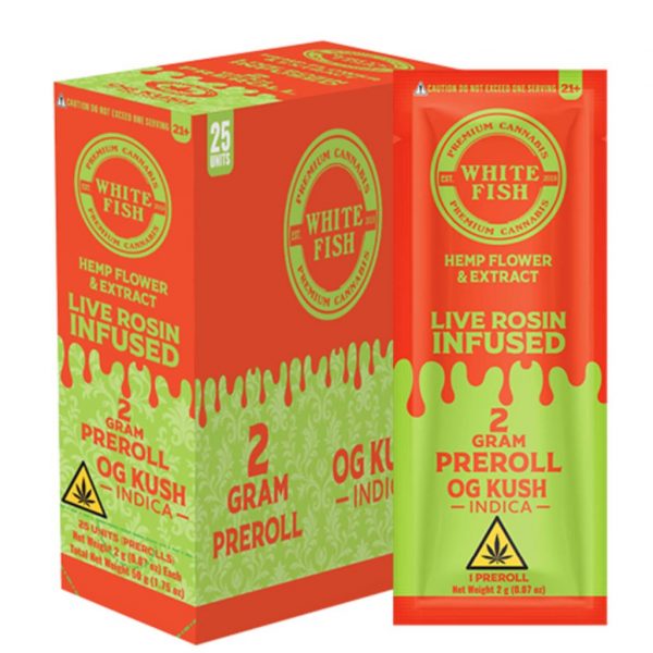 White Fish Live Rosin Infused Prerolls 2G