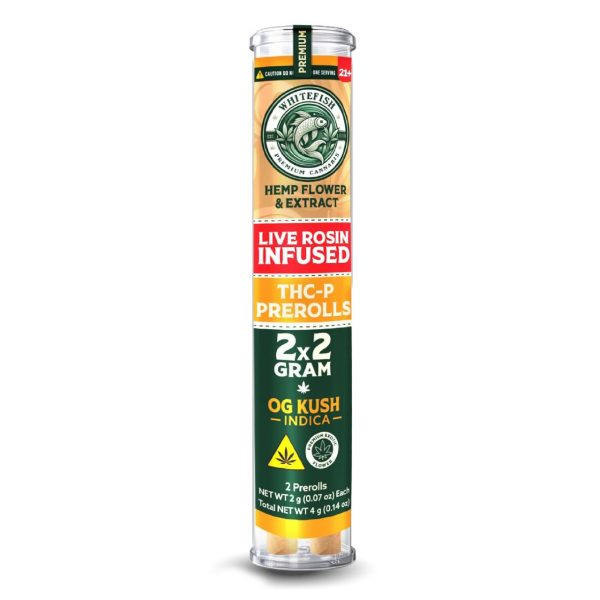 White Fish Live Rosin Infused Prerolls 2G-2CT