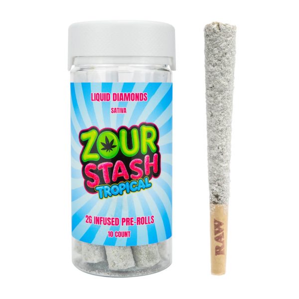 Zour Stash Liquid Diamonds Infused Preroll 2G 10CT