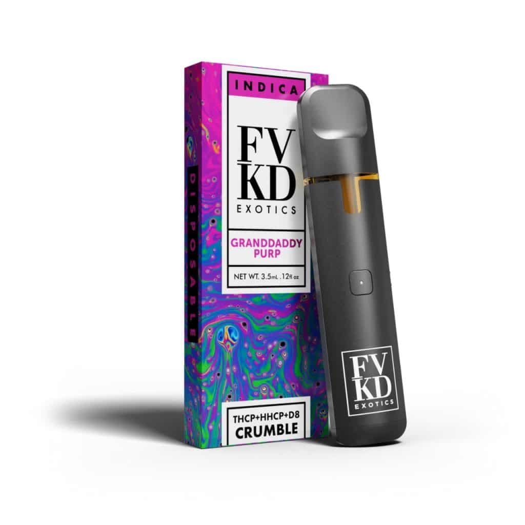 FVKD-Exotics-THCP-Crumble-Disposables-3.5G-Granddaddy-Purp-Indica
