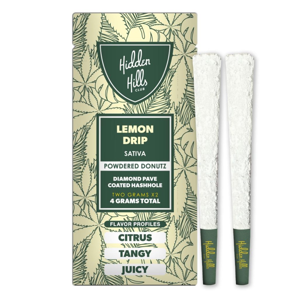 Hidden Hills Powdered Donutz Diamond Hash Hole Prerolls 4G 2CT