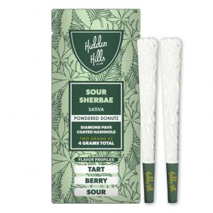 Hidden Hills Powdered Donutz Diamond Hash Hole Prerolls 4G 2CT