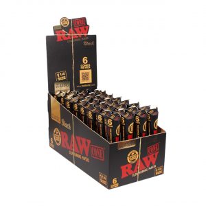 RAW-Cones-1-1-4-Pack-of-32-Black-CLassic