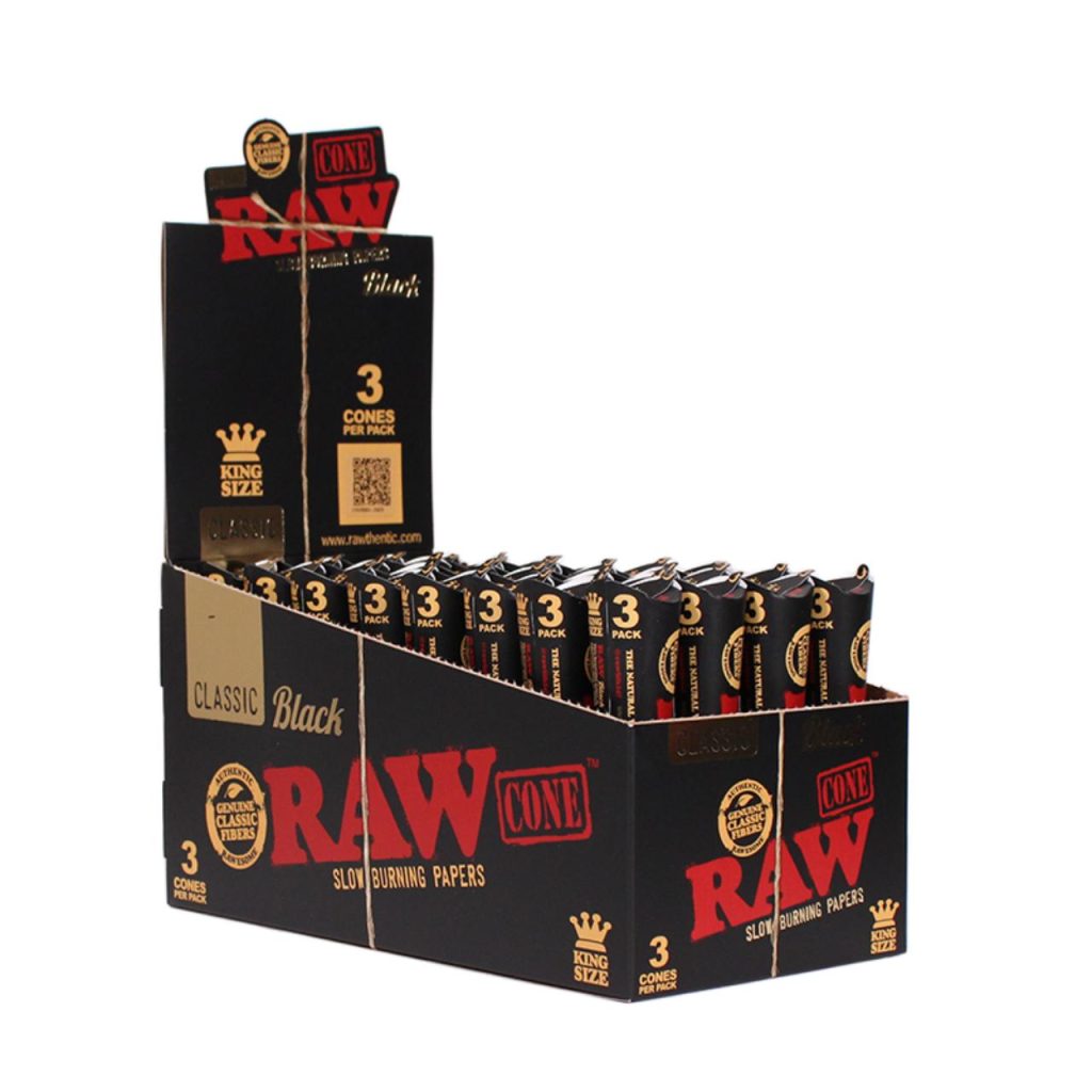 RAW-Cones-King-Size-Pack-of-32-Black-Classic