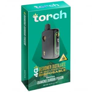 Torch-Designer-Distillate-THCP-Disposable-4G-Diamond-Durban-Poison-Sativa
