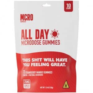 MCRO Microdose Gummies All Day 25MG – Strawberry Mango