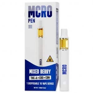 MCRO Pen THC-A+CBD+CBN Disposable 1G – Mixed Berry/Indica