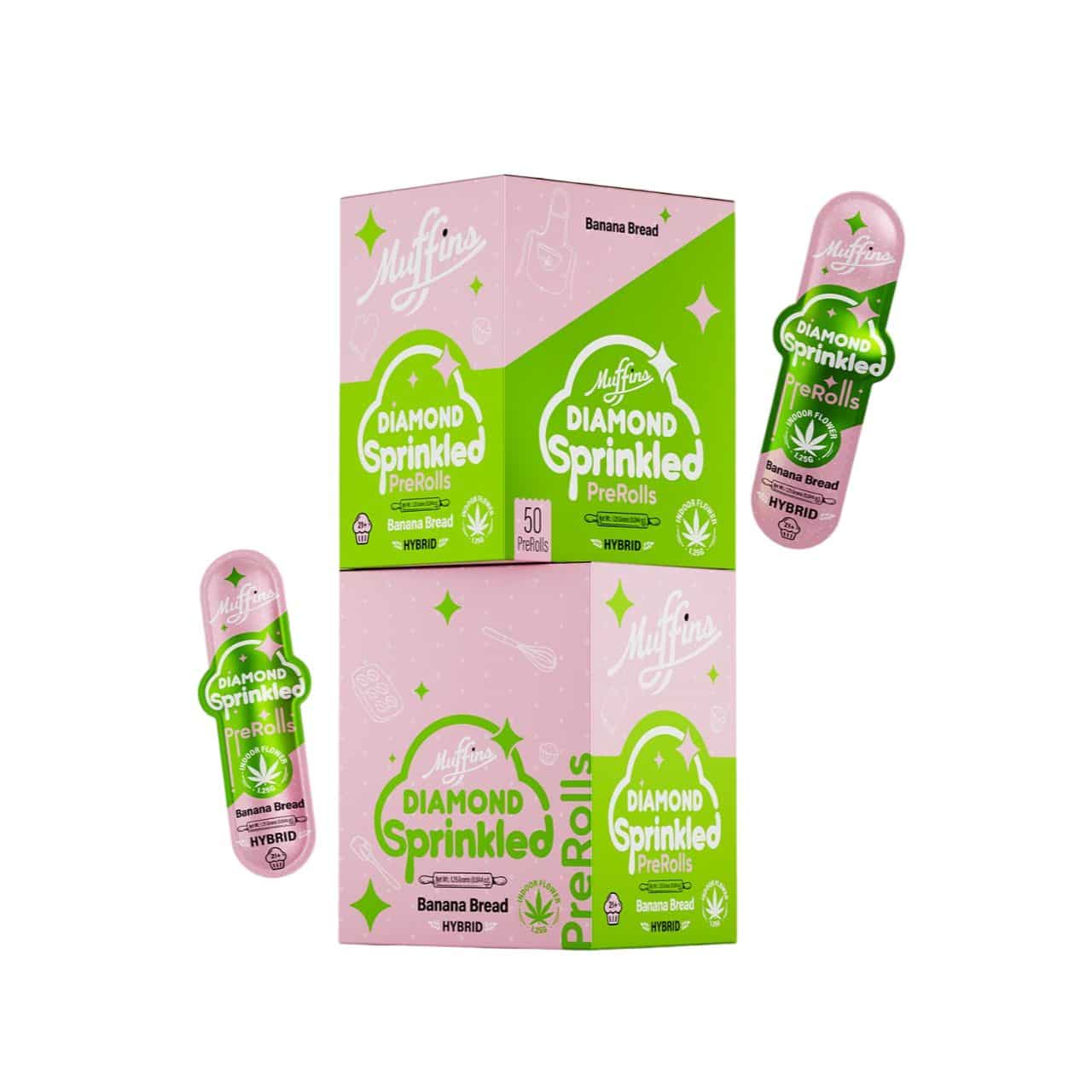 Muffins-Diamond-Sprinkled-PreRolls-50CT-Banana-Bread-Hybrid