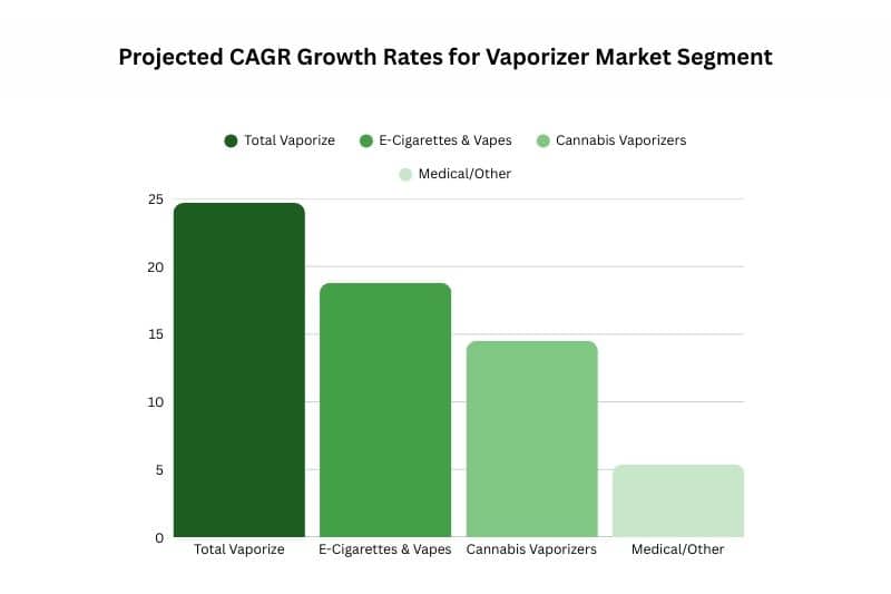 Projected CAGR Growth Rates for Vaporizer Market Segment