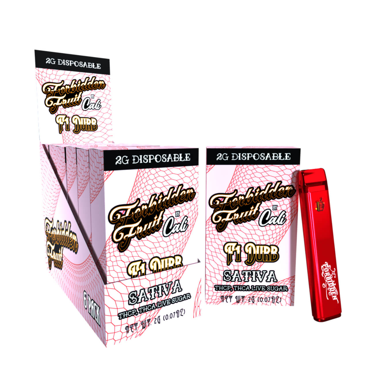 Forbidden Fruit by Cali Extrax THC-P/THC-A Live Sugar Resin Disposable – 2G F1 Durb