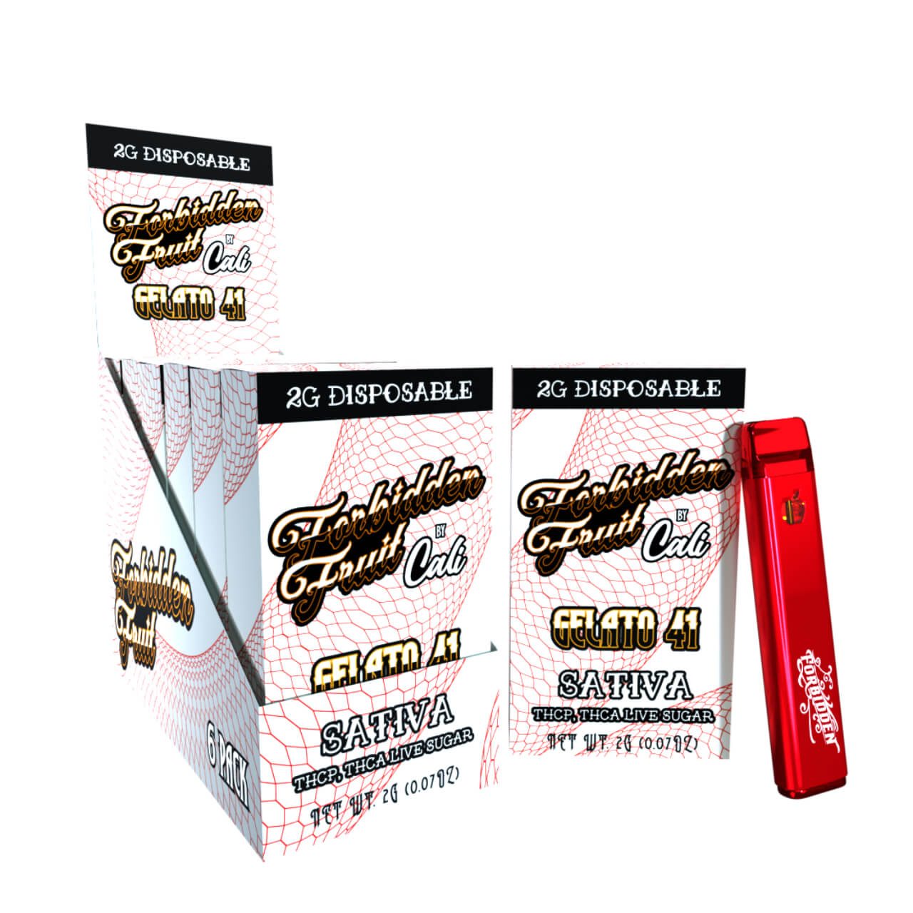 Forbidden Fruit by Cali Extrax THC-P/THC-A Live Sugar Resin Disposable – 2G Gelato 41