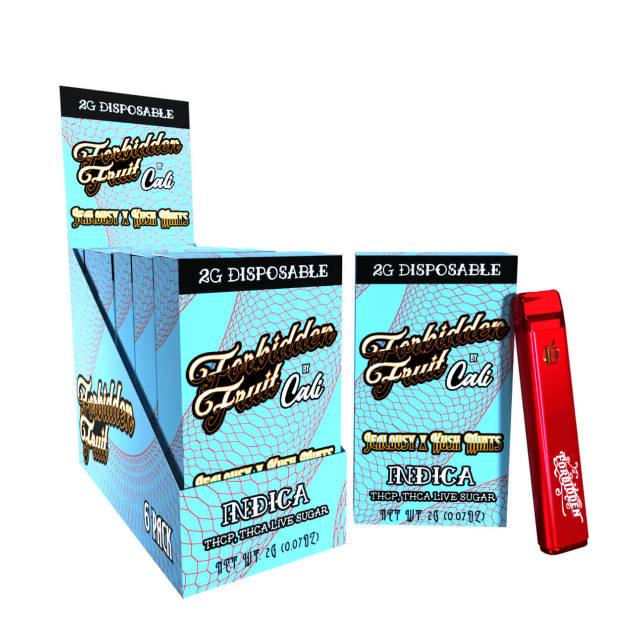 Forbidden Fruit by Cali Extrax THC-P/THC-A Live Sugar Resin Disposable – 2G Jealousy x Kush Mints