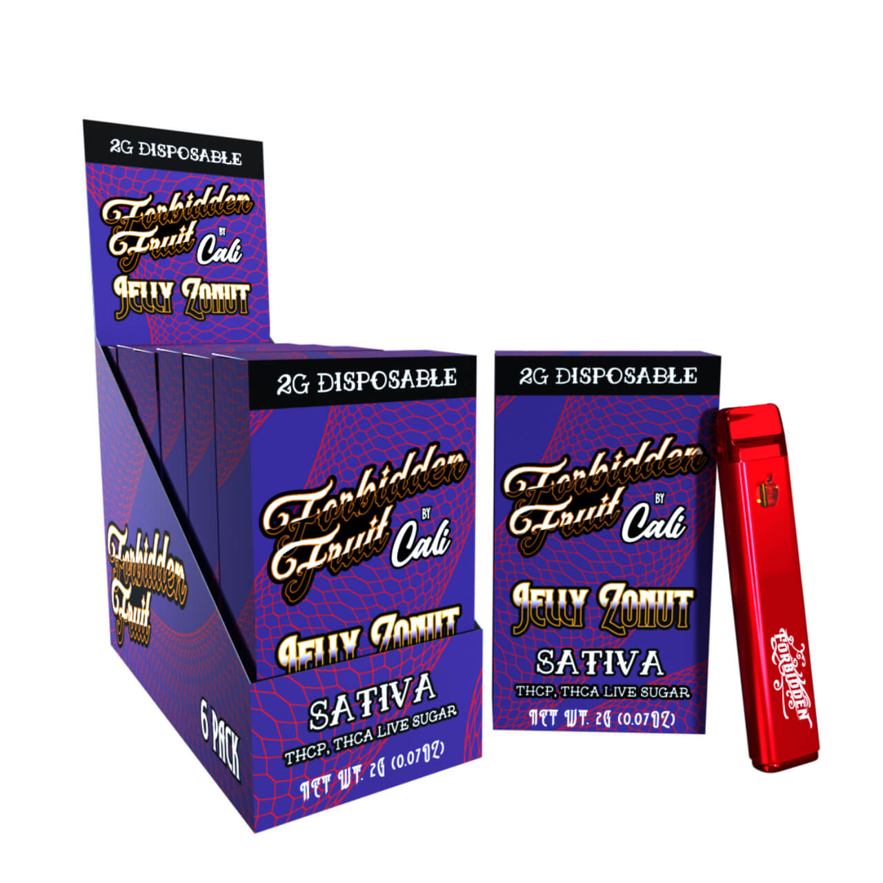 Forbidden Fruit by Cali Extrax THC-P/THC-A Live Sugar Resin Disposable – 2G Jelly Zonut