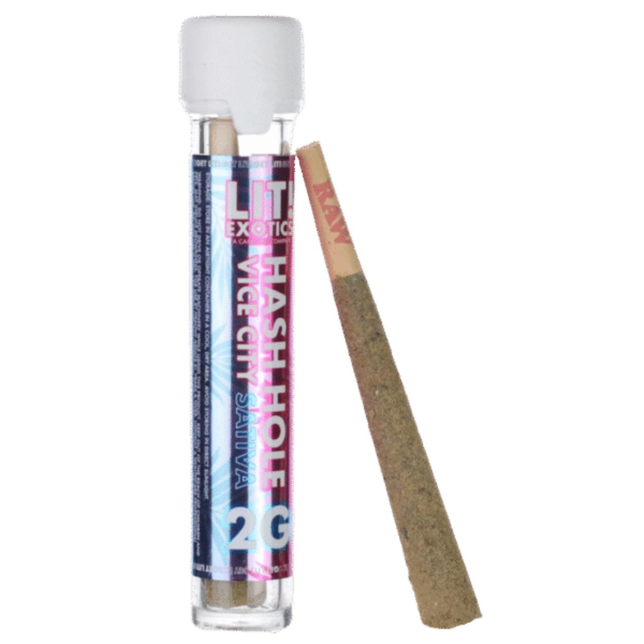 LIT Exotics Hash Hole Prerolls 2G Vice CIty Sativa
