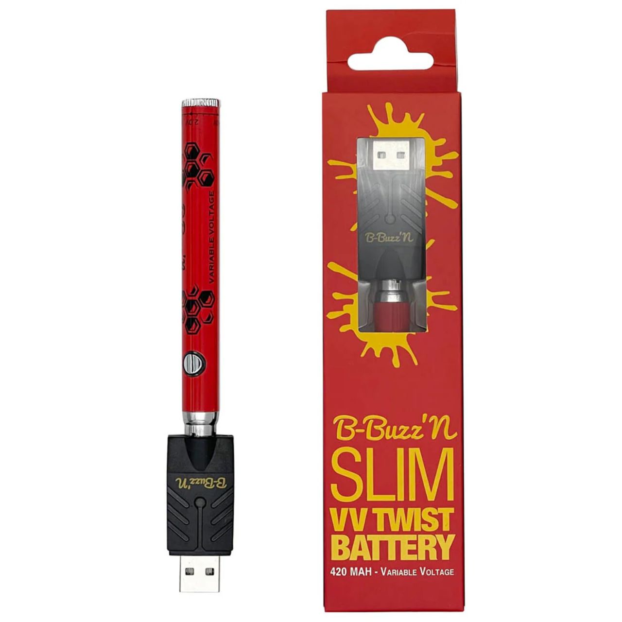 B-Buzz’n Slim VV Twist 420MAH Variable red