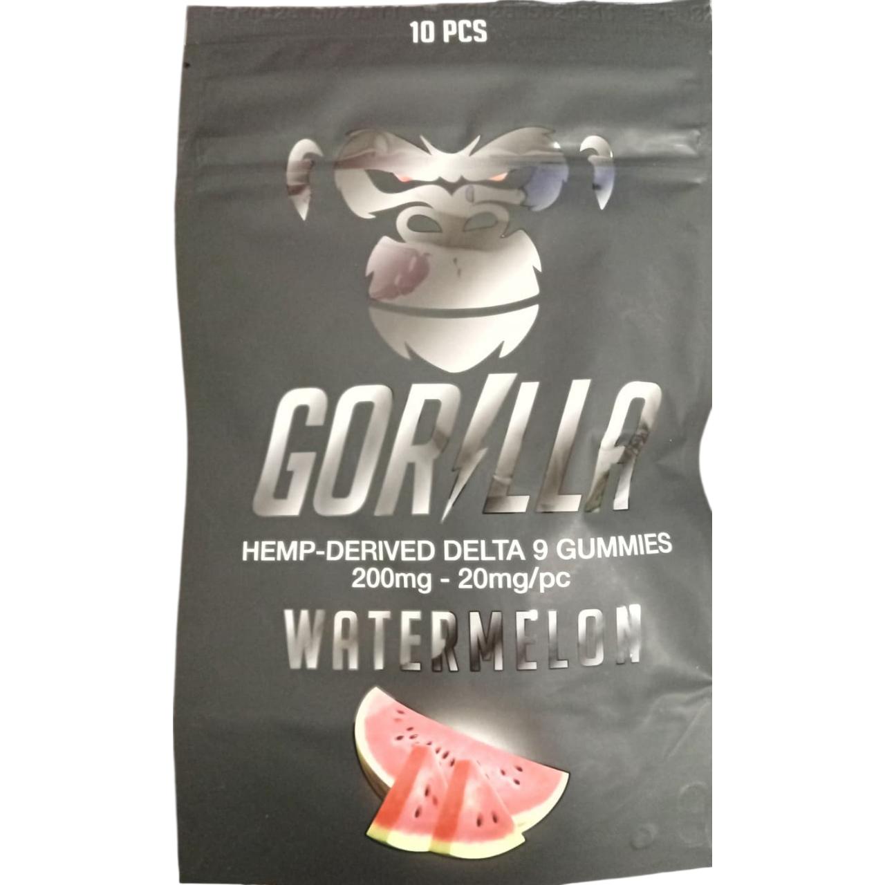 Gorilla Delta 9 THC Gummies 200MG watermelon