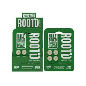 Half Bak’d ROOT’D Kratom Tablets 4CT water melon
