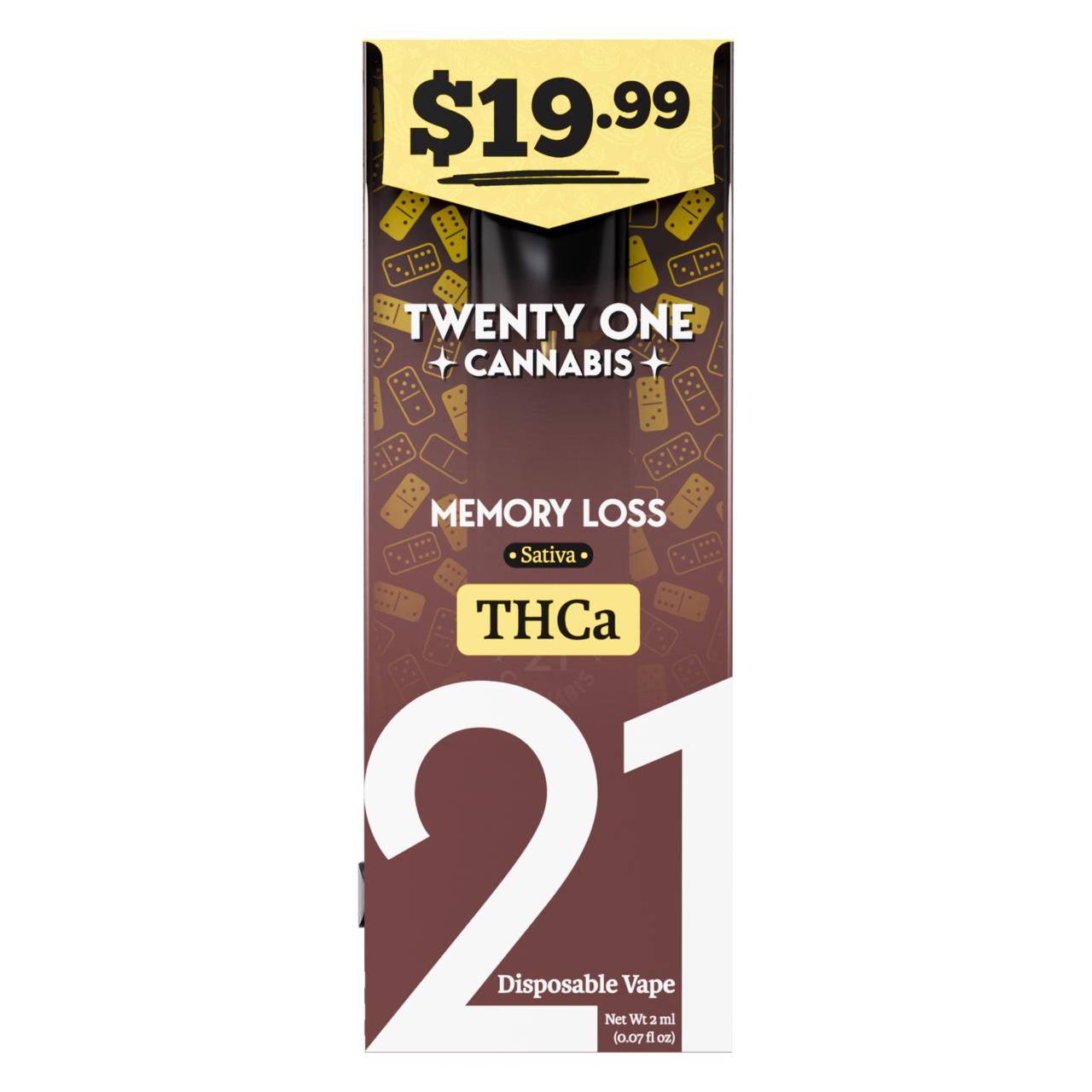 Twenty One THCA Pre Priced Disposables 2G
