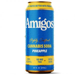 Amigos THC Cannabis Soda 50MG-1CT Pineapple