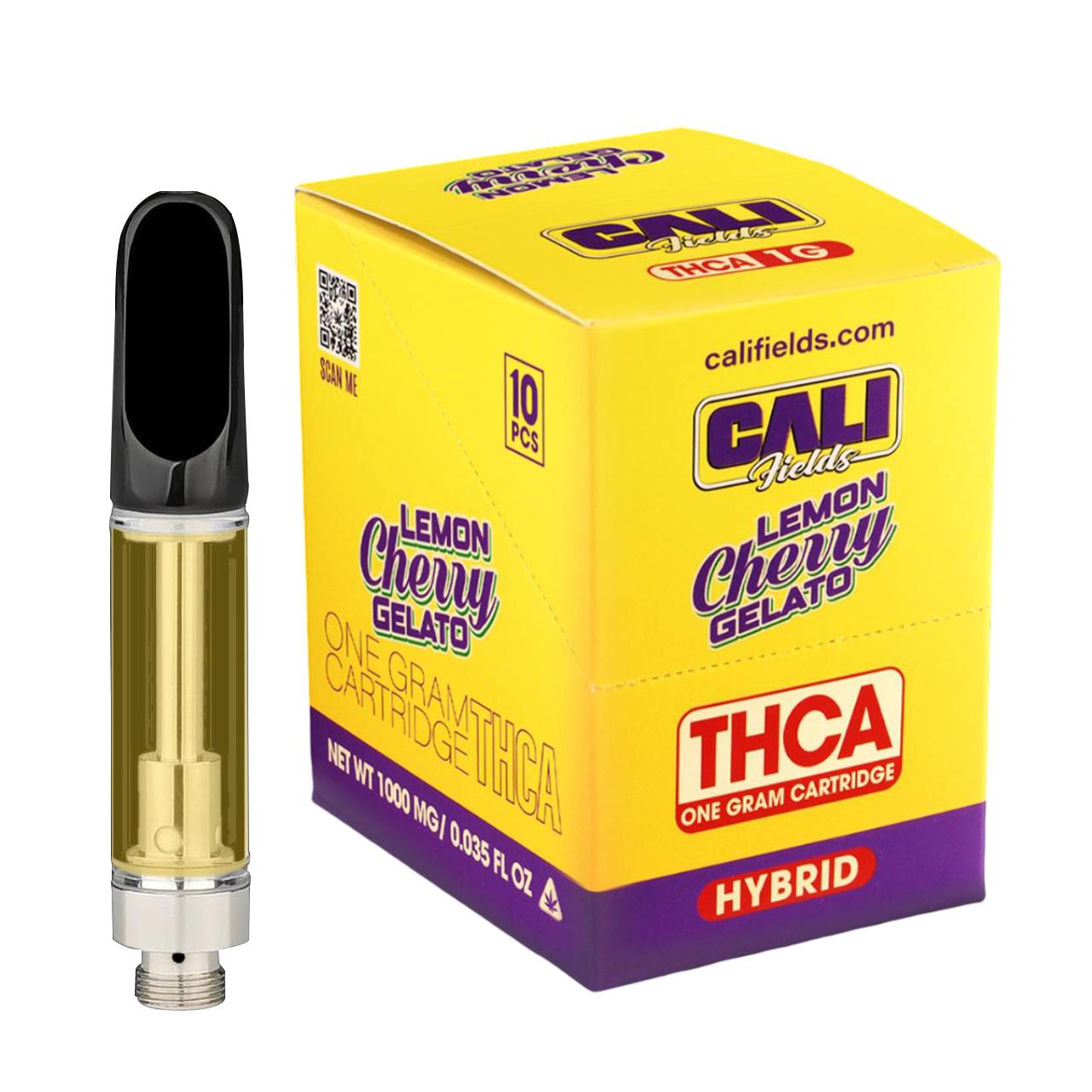 Cali Fields THCA Cartridge 1G Lemon Cherry Gelato Hybrid