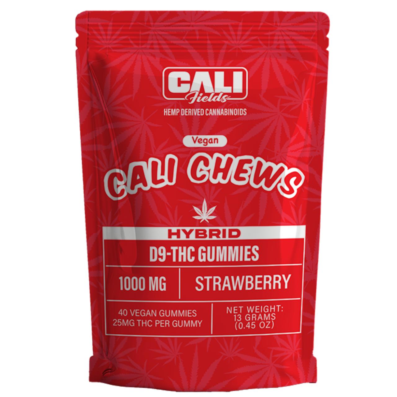 Cali Fields Vegan Cali Chew Gummies 1000MG-40CT Strawberry hybrid