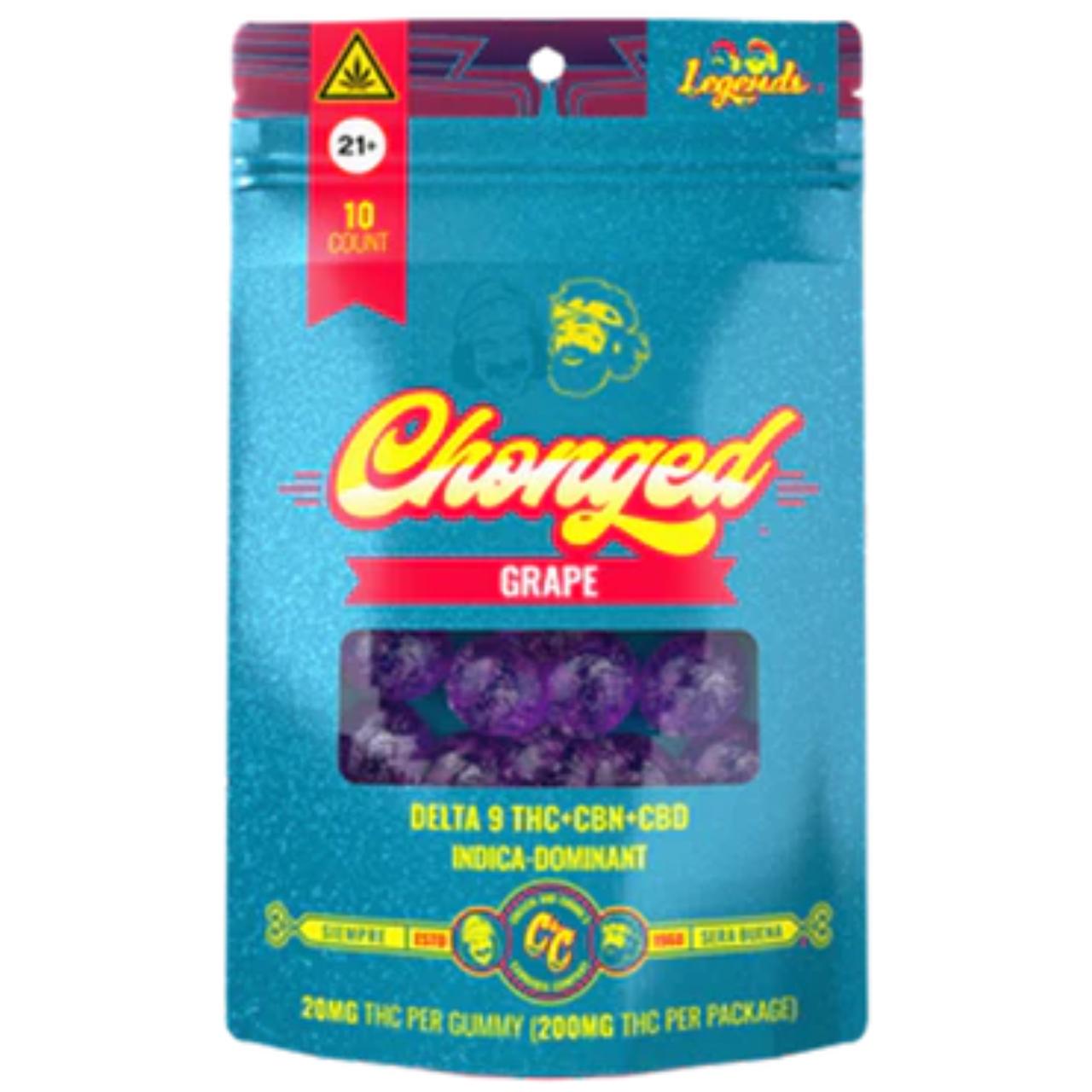 Cheech & Chong Legends Line 200mg 10ct Gummies 1pk chonged grape