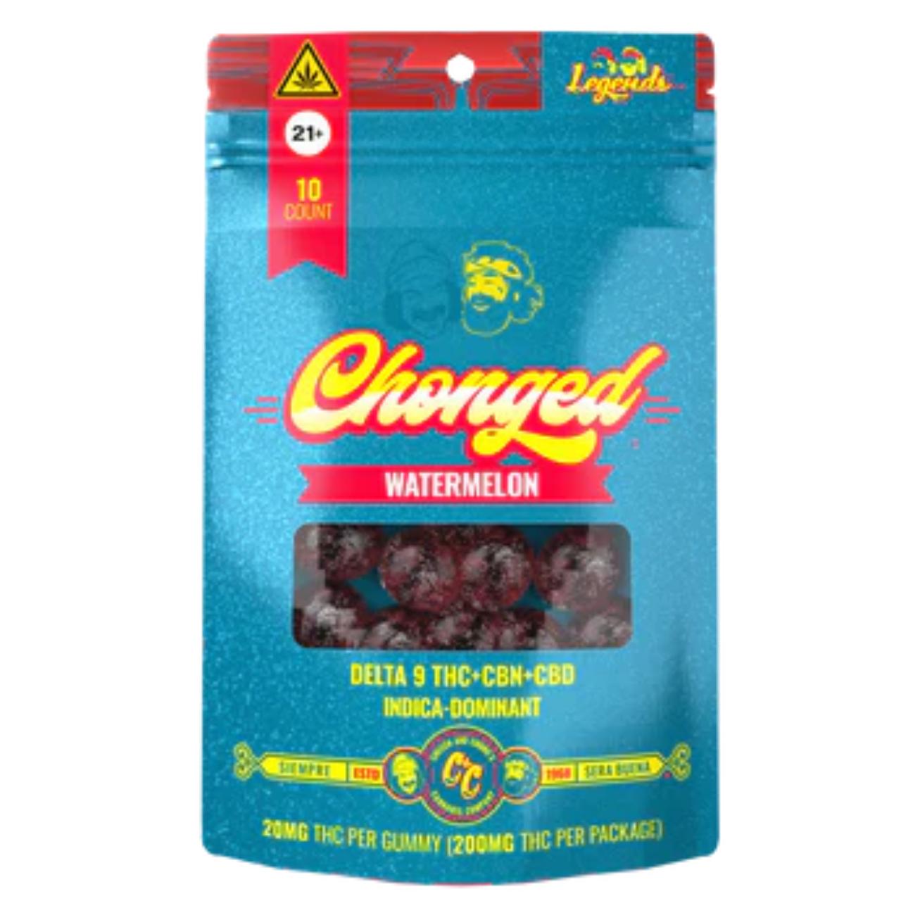 Cheech & Chong Legends Line 200mg 10ct Gummies 1pk chonged watermelon