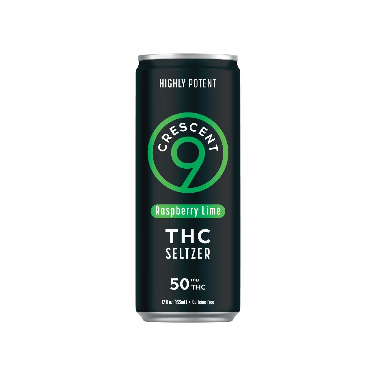 Crescent 9 THC Seltzer 12 OZ Raspberry Lime