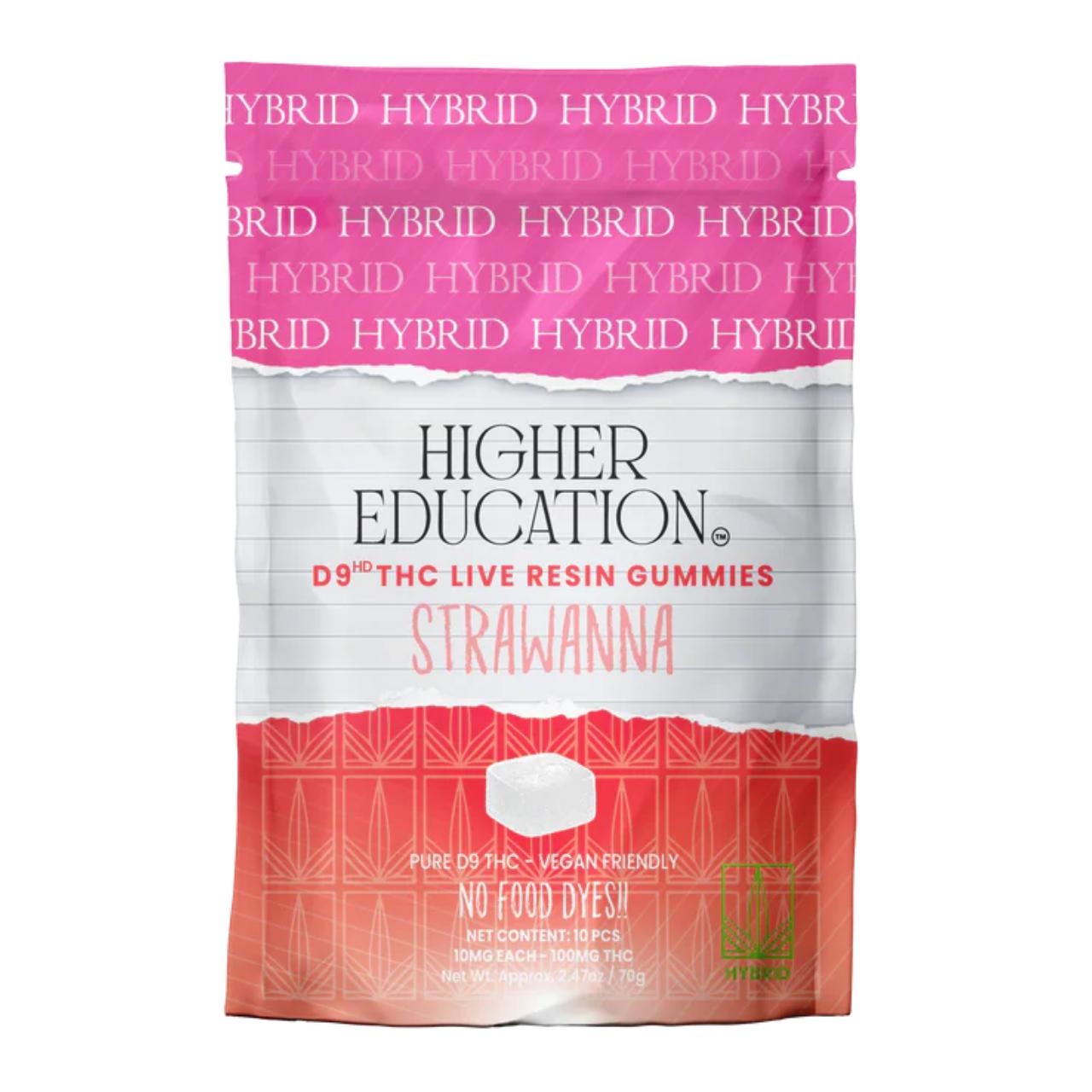 Higher Education D9 Live Resin Gummies 100MG-10CT