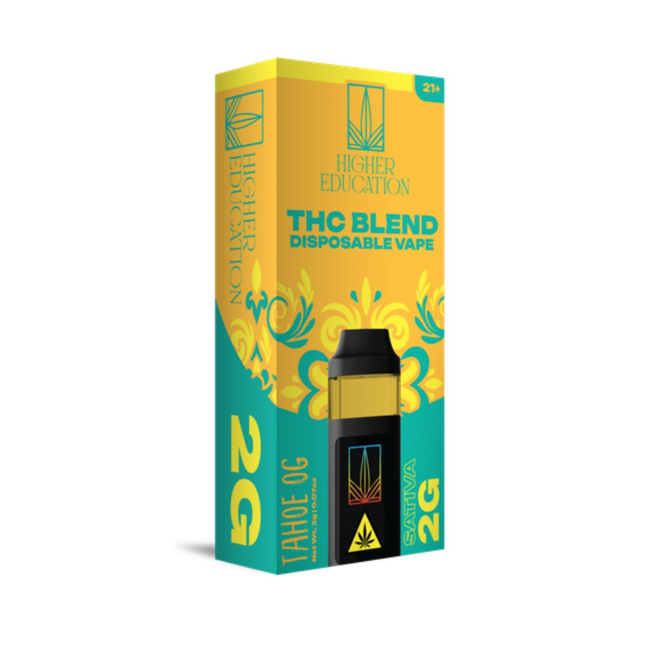 Higher Education THC Blend Disposable 2G Tahoe OG Sativa