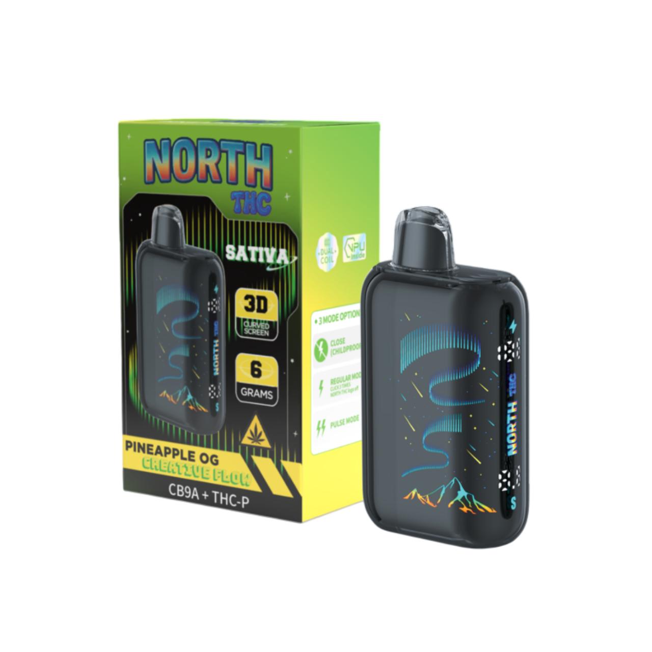 North THC CB9A/THCP Disposable 6G Pineapple OG Creative Flow Sativa