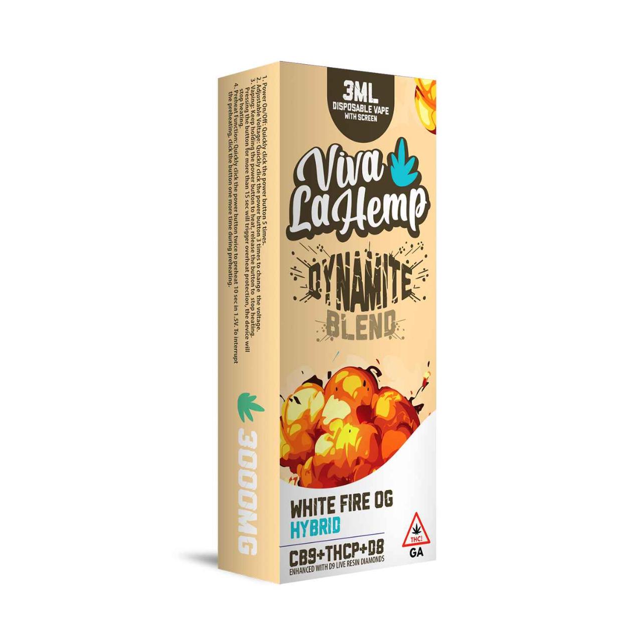 Viva La Hemp Dynamite Blend Disposable W/Screen 3ML