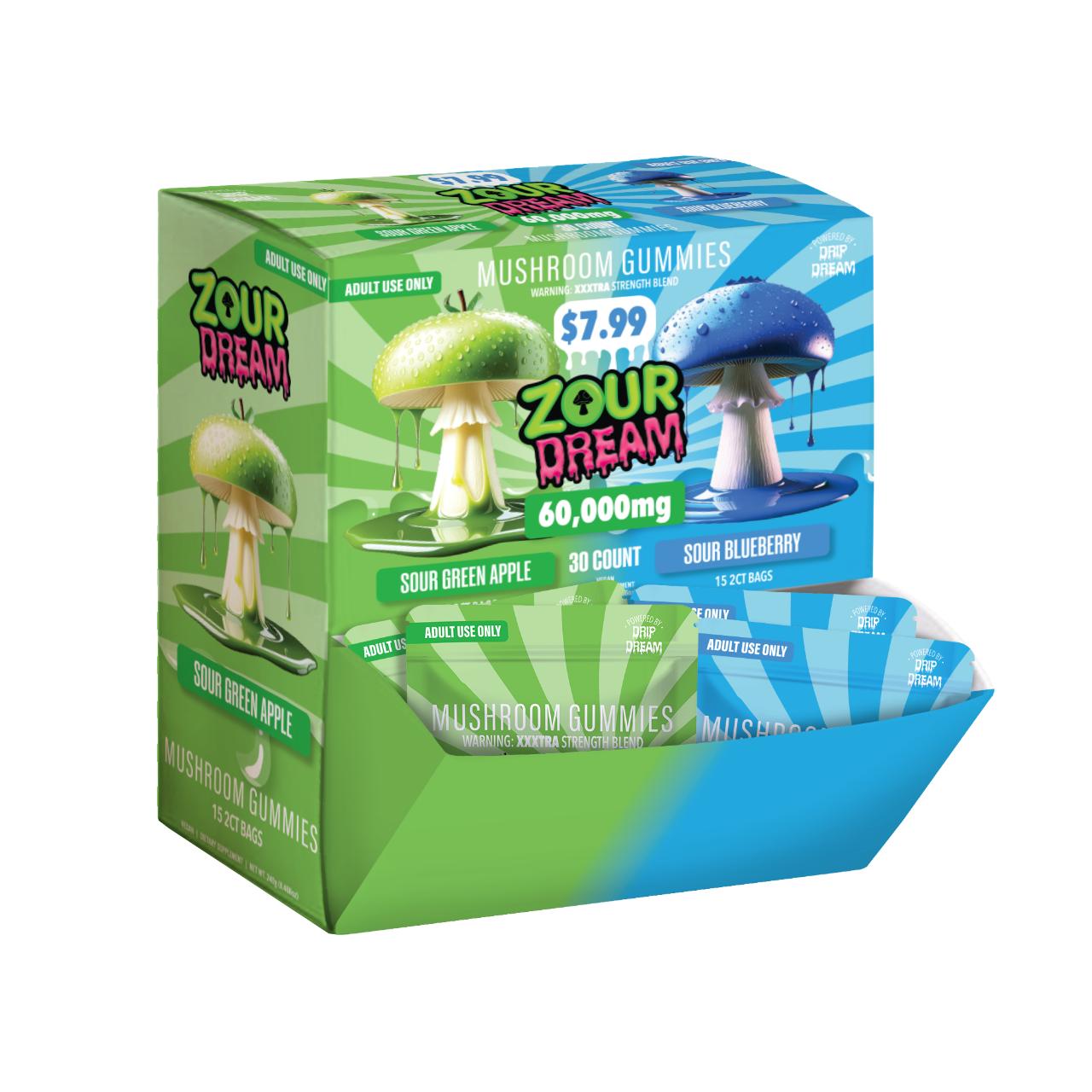 Zour Dream Edible Mushroom Gummies 60000MG – 30CT
