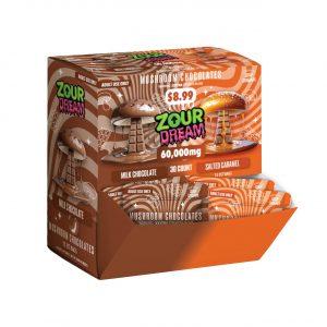 Zour Dream Mushroom Chocolate 60000MG-30CT salted carmel milk chocolate